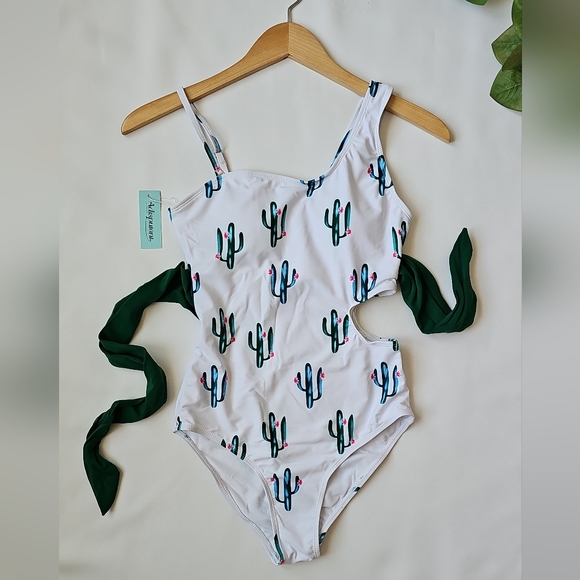 Gorgeous Cactus Print One Piece Swimsuit Bathing Suit Size S - Picture 8 of 15